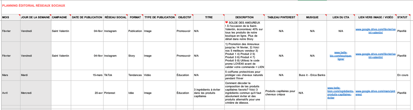 découvrez notre calendrier éditorial pour organiser efficacement vos contenus, planifier vos publications et maximiser votre visibilité en ligne. optimisez votre stratégie de communication avec des outils adaptés et des conseils pratiques.