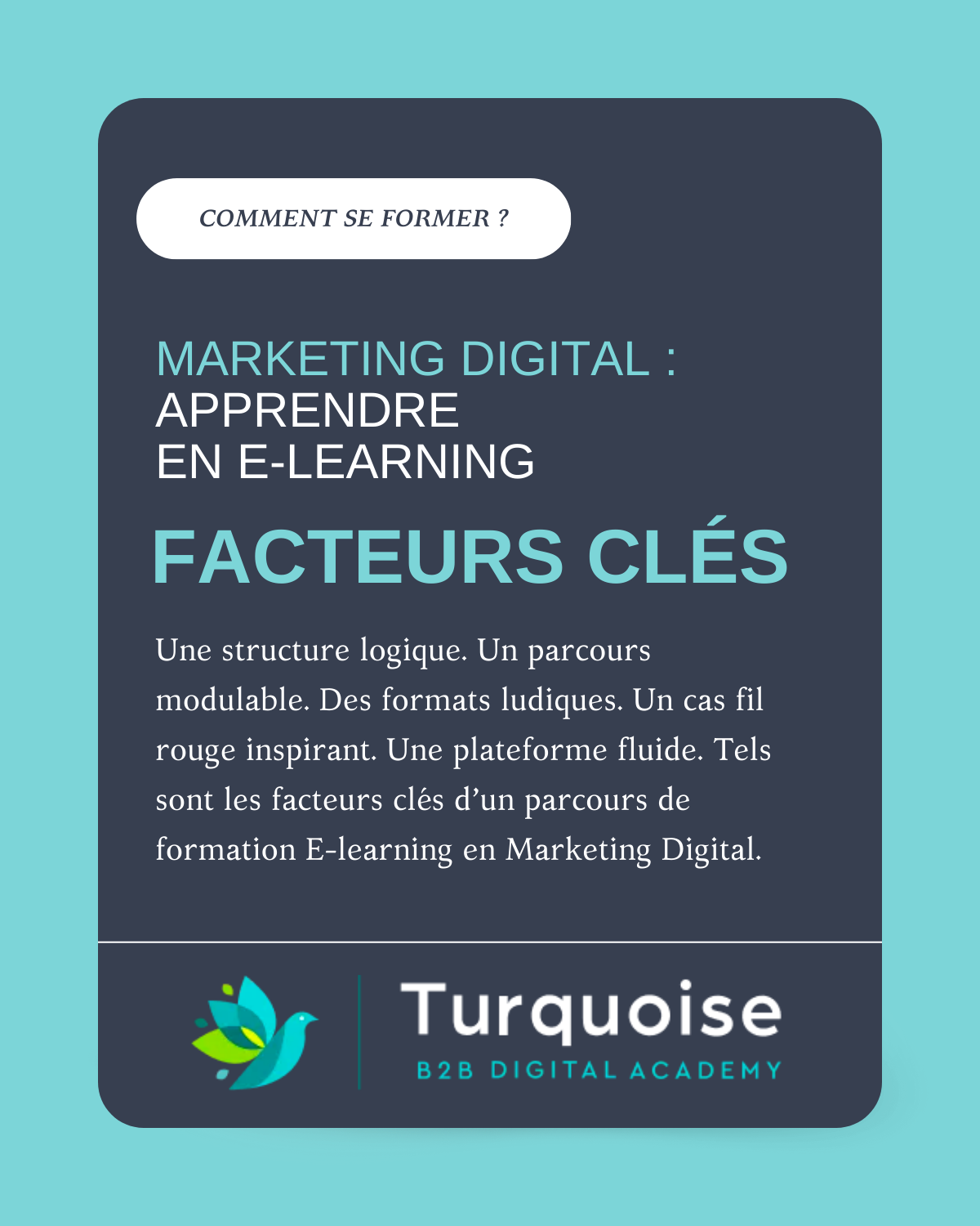 découvrez notre parcours de marketing digital, une formation complète qui vous guide à travers les stratégies et outils essentiels pour réussir en ligne. apprenez à optimiser votre présence sur le web, à attirer des clients et à maximiser vos résultats grâce à des techniques modernes et éprouvées.